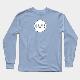 Hello Pieces- Circle White Long Sleeve T-Shirt